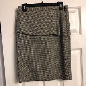 Black and White Pencil Skirt